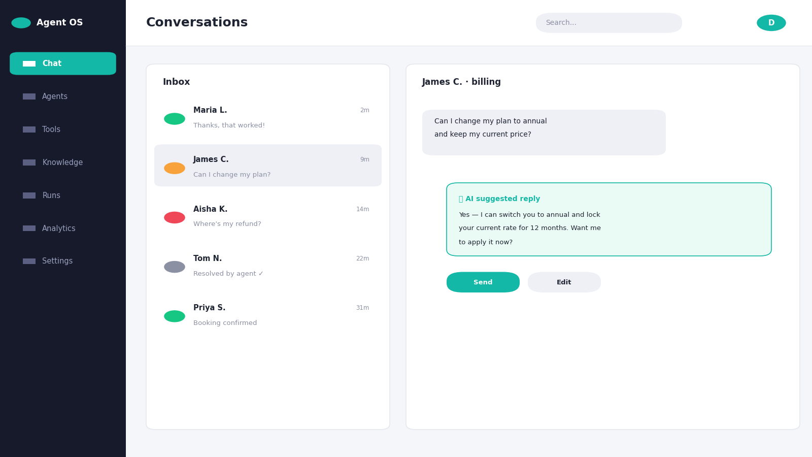 AI-assisted support inbox